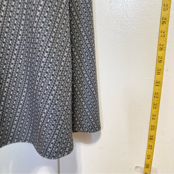 PRANA Amelie Sleeveless A-Line Dress Black Gray Charcoal Parade Pattern Medium - Picture 8 of 16